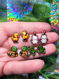 JRPG Creature Pixel Stud Earrings | Kawaii Fantasy Game Jewelry