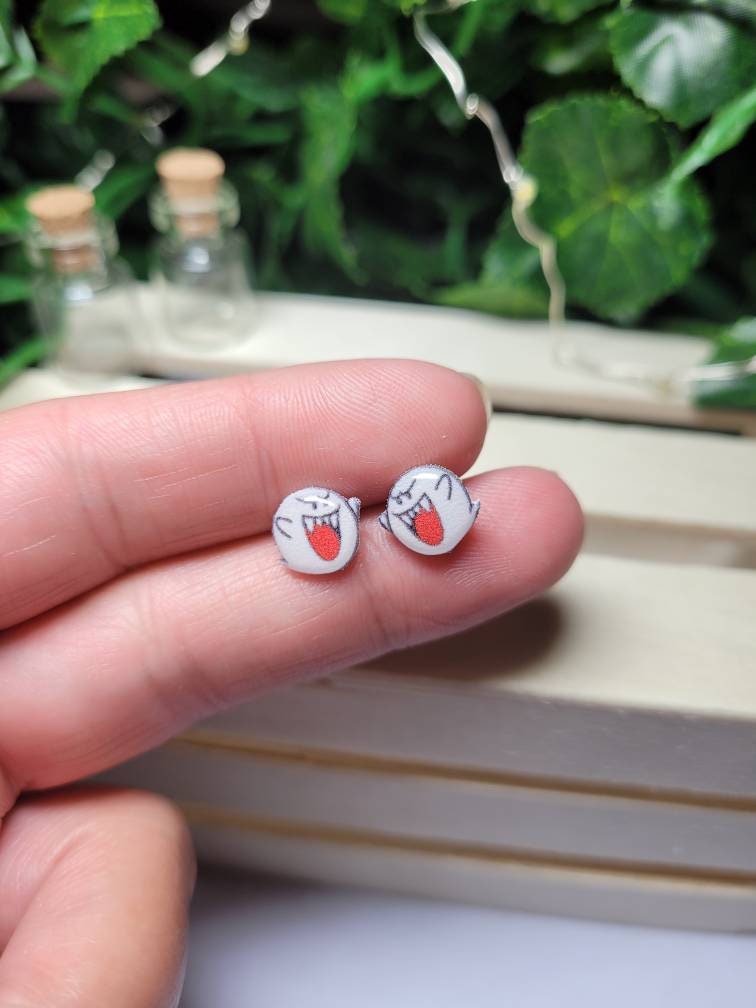Video Game Ghost Earrings | Kawaii Fandom Jewelry