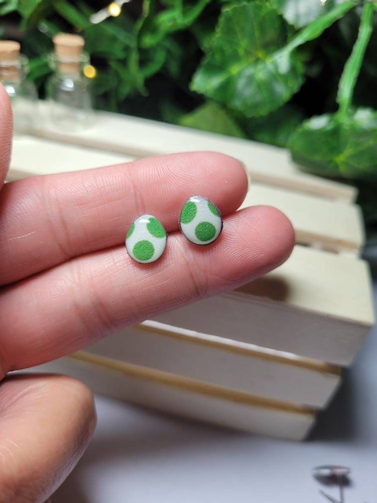 Video Game Egg Stud Earrings | Pixel Art Jewelry