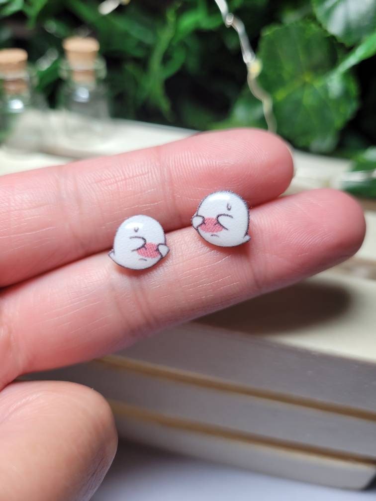 Video Game Ghost Earrings | Kawaii Fandom Jewelry