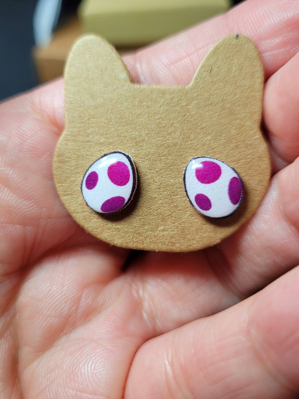 Video Game Egg Stud Earrings | Pixel Art Jewelry