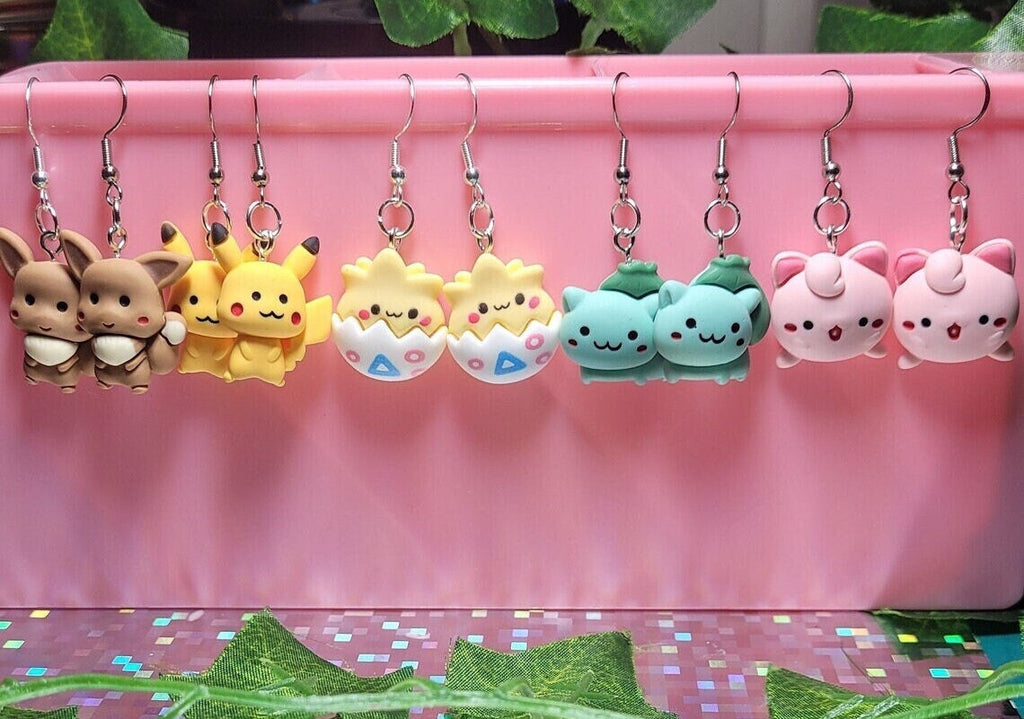 Pokémon Dangle Earrings | Kawaii Gaming Jewelry