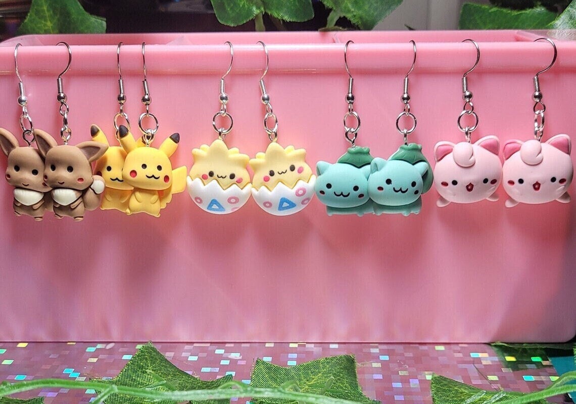 Pokémon Dangle Earrings | Kawaii Gaming Jewelry