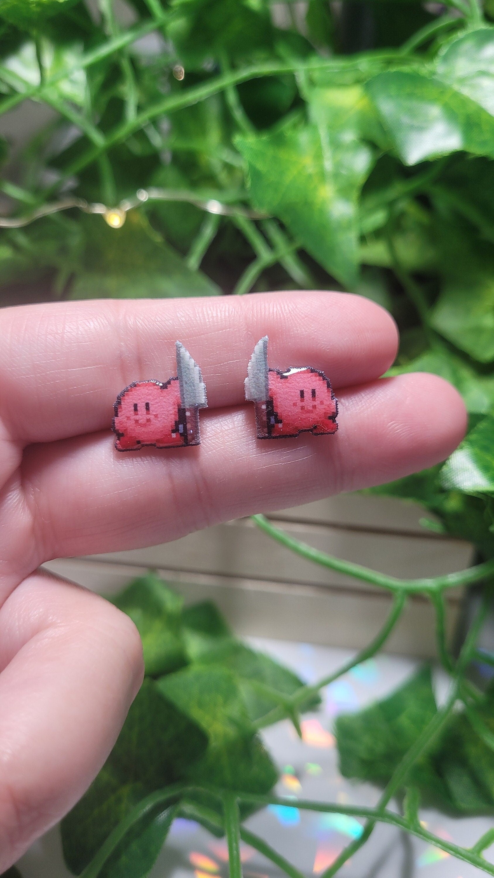 Meme Kirby Stud Earrings | Nintendo Gaming Jewelry