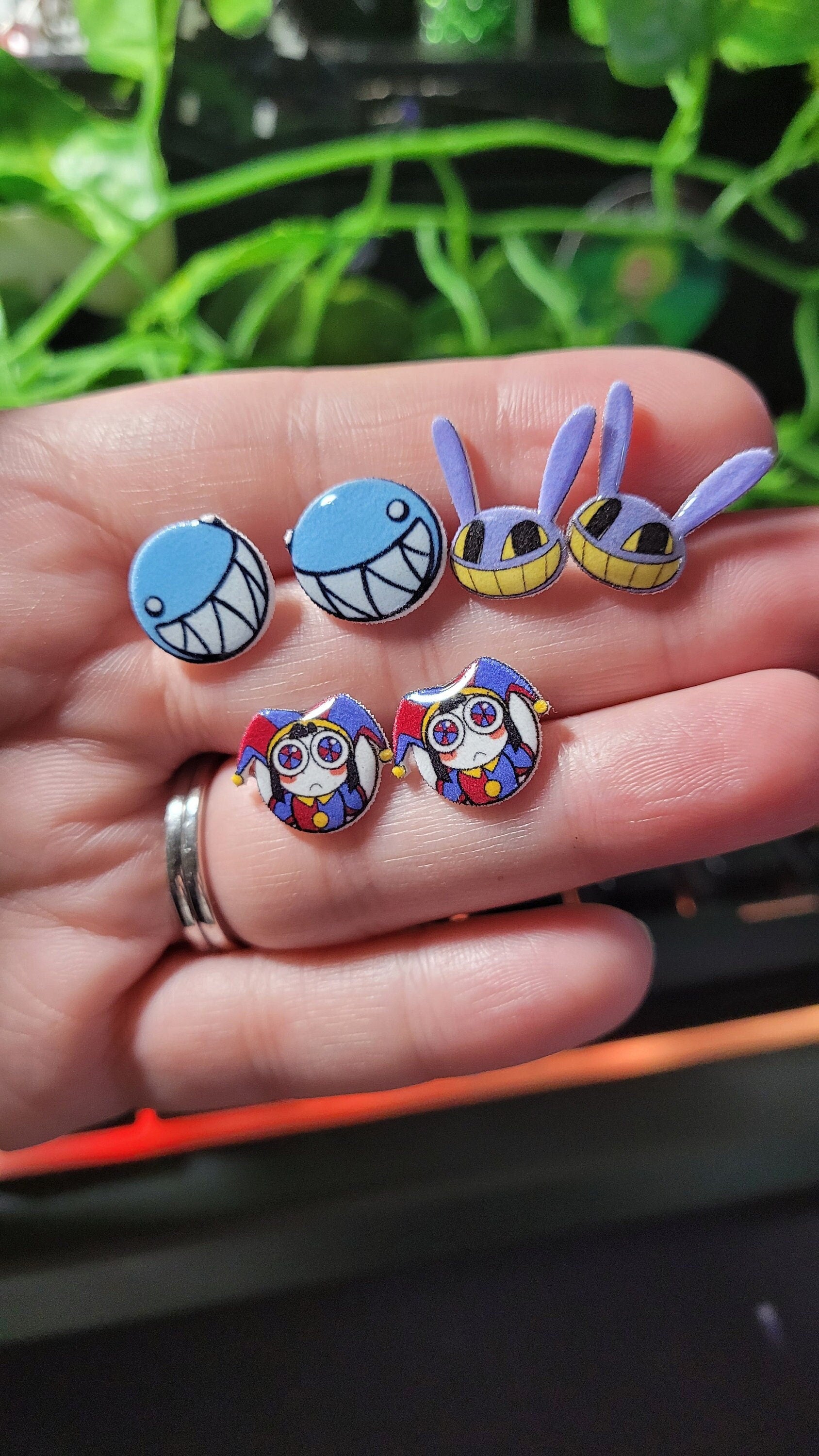 Digital Circus Character Earrings | Cartoon Fandom Jewelry