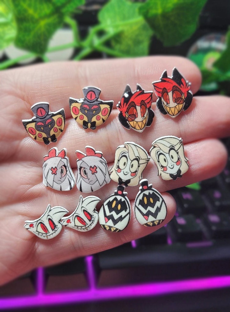 Hazbin Hotel Stud Earrings | Animated Series Jewelry