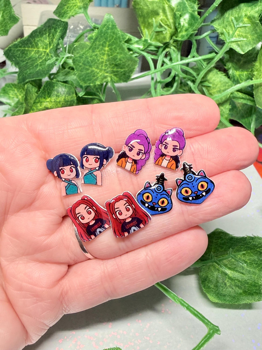 HUNTRX Character Earrings | Kawaii Cartoon Fandom Jewelry