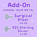 Earring post metal type