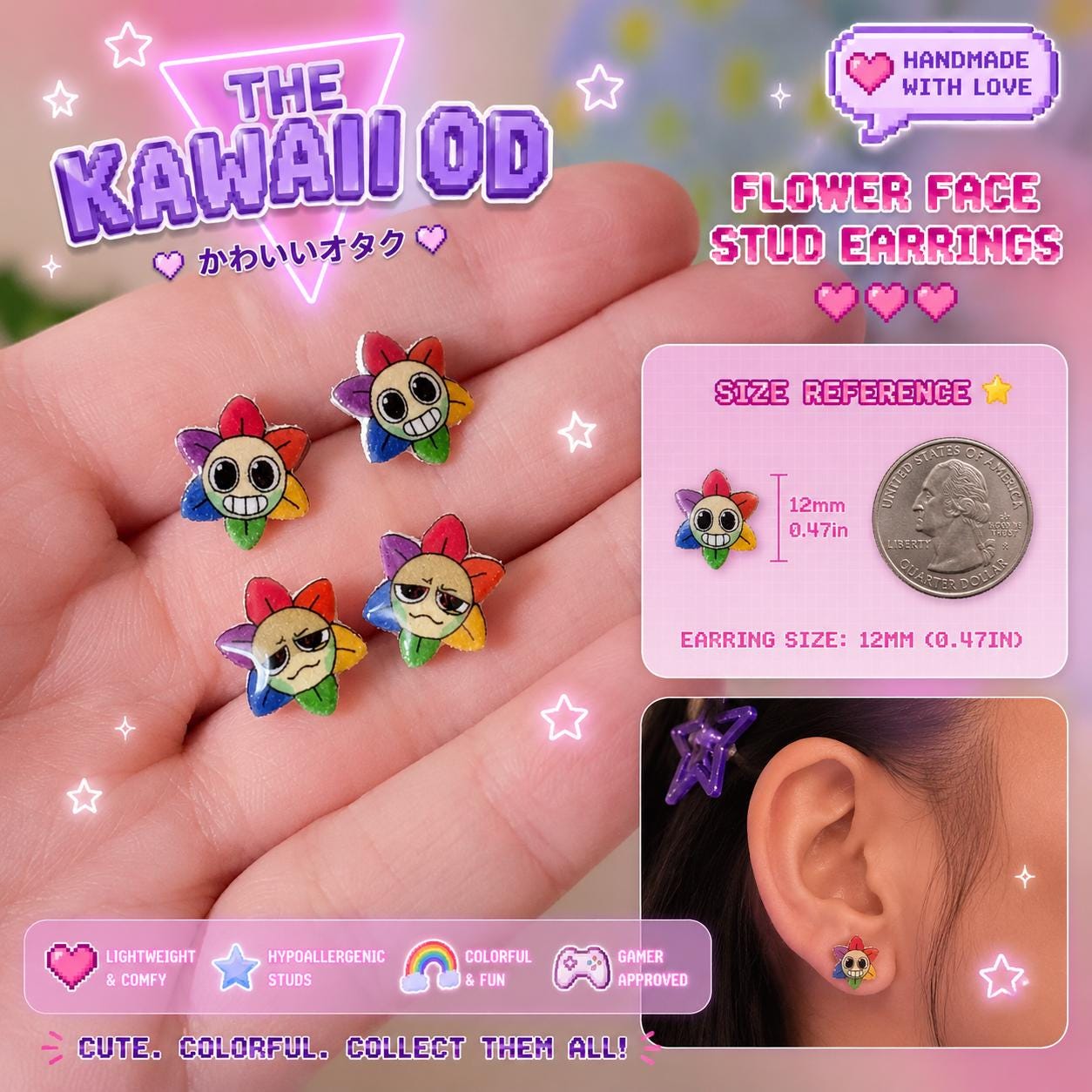 Dandy's World Stud Earrings | Roblox Game Jewelry